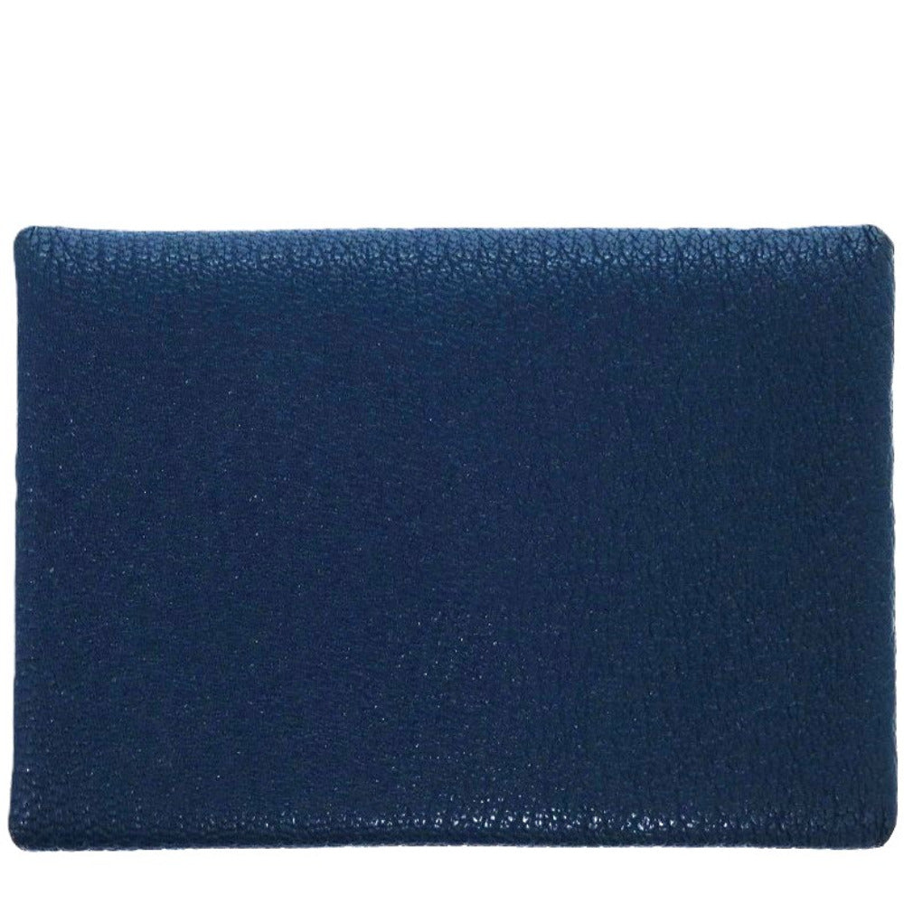 美品 エルメス カルヴィデュオ シェーブル ディープブルー B刻印 0850 青 カードケース【中古】HERMES