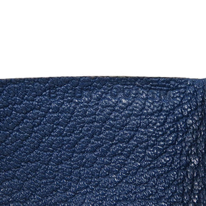 美品 エルメス カルヴィデュオ シェーブル ディープブルー B刻印 0850 青 カードケース【中古】HERMES