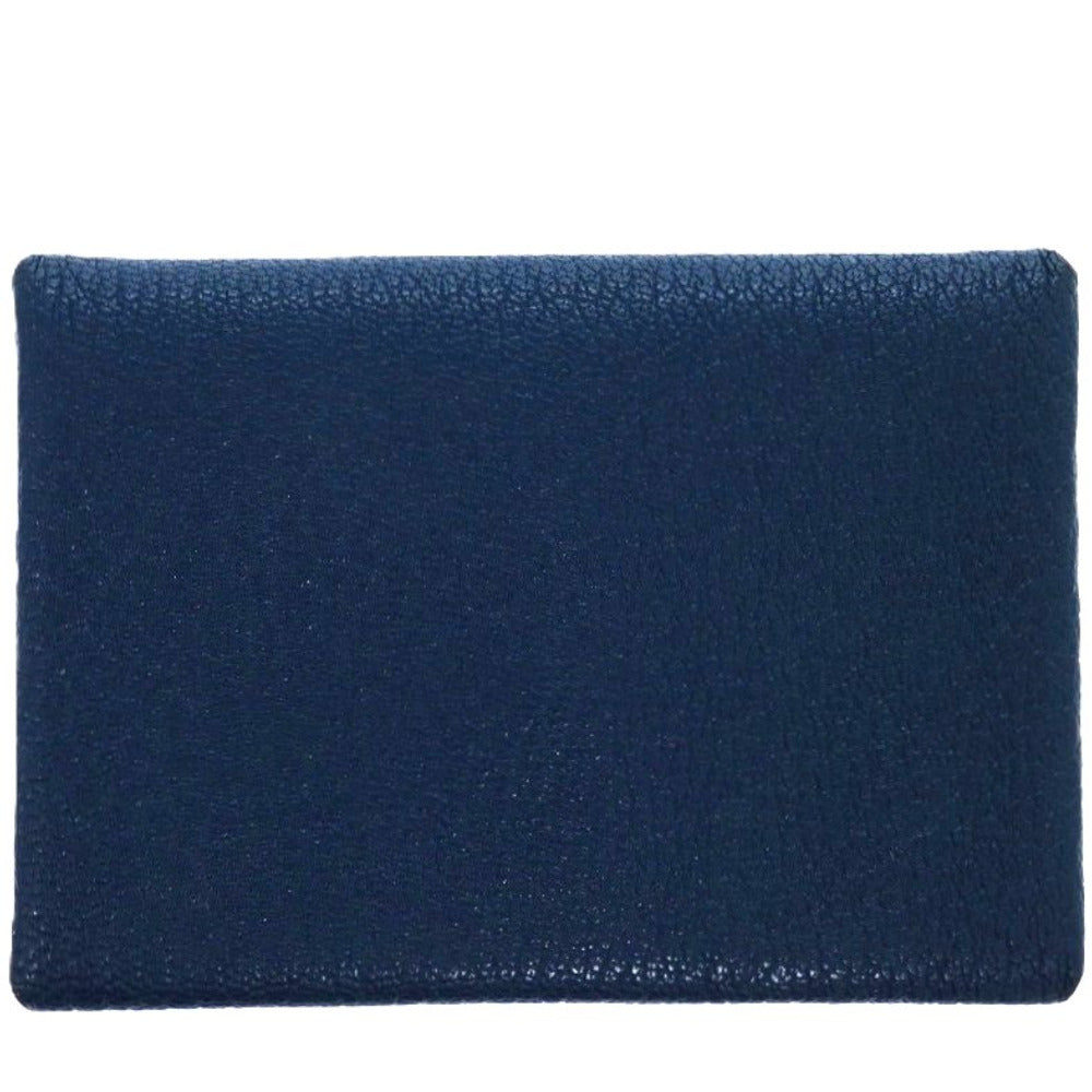美品 エルメス カルヴィデュオ シェーブル ディープブルー B刻印 0850 青 カードケース【中古】HERMES