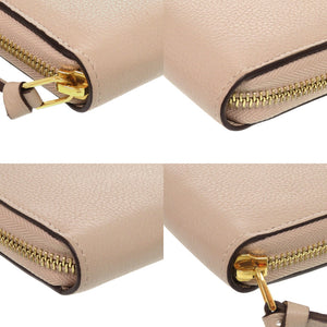 美品 ルイ ヴィトン ジッピー ロックミー M80674 レザー グレージュ ICタグ LV 長財布 0858【中古】LOUIS VUITTON