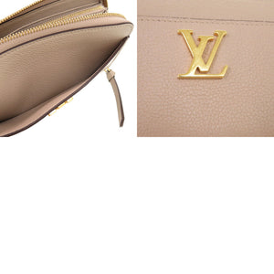 美品 ルイ ヴィトン ジッピー ロックミー M80674 レザー グレージュ ICタグ LV 長財布 0858【中古】LOUIS VUITTON