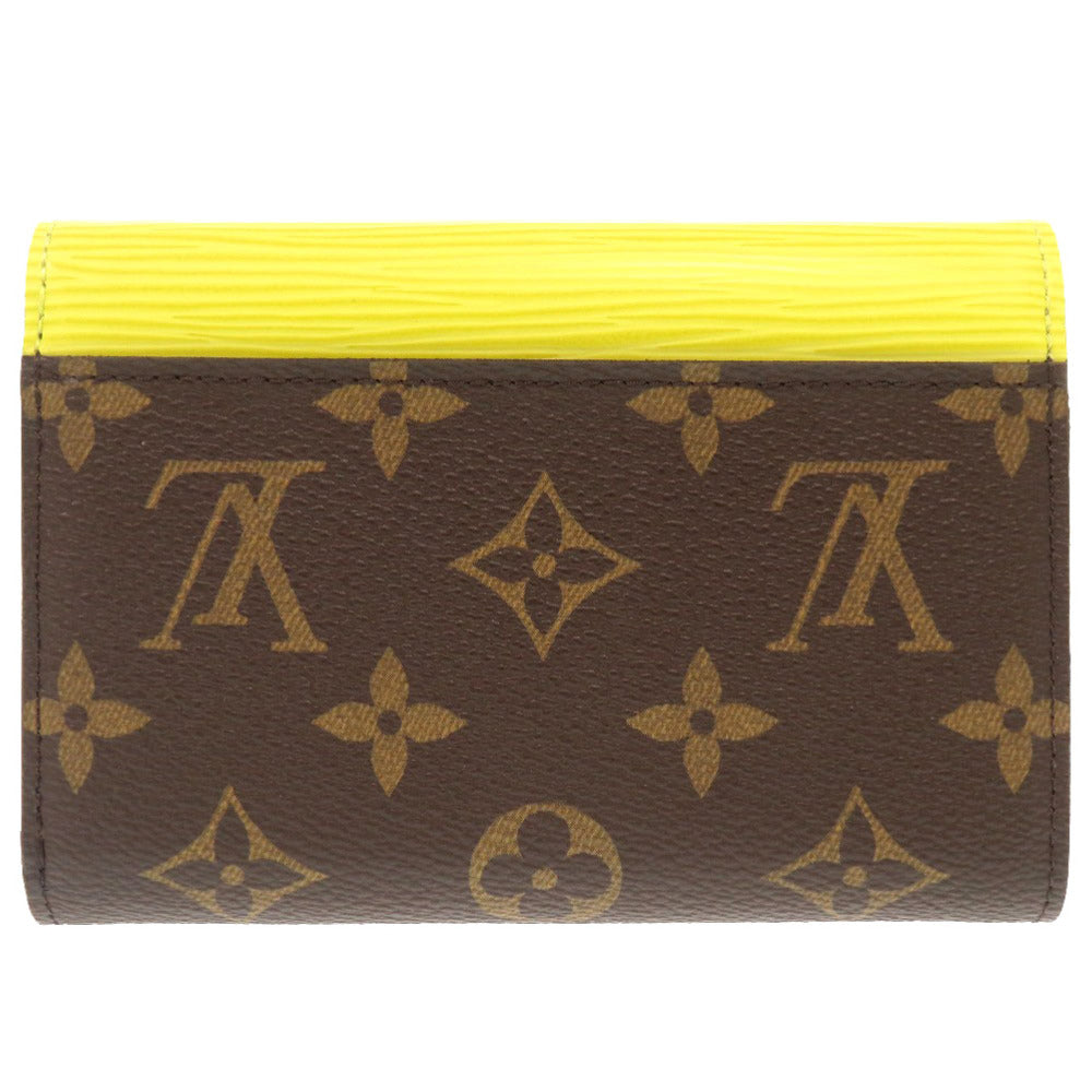 新品同様 ルイ ヴィトン ポルトフォイユ マリールー コンパクト モノグラム エピ M40627 三つ折り財布 ピスタッシュ 黄 LV 0859 【中古】 LOUIS VUITTON