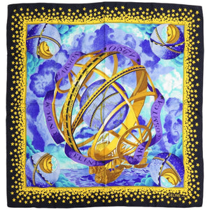 美品 セリーヌ シルク マルチカラー スカーフ 0860【中古】CELINE