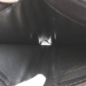 美品 グッチ インターロッキングG 181597 GGキャンバス レザー ブラック 黒 3つ折り財布 財布 0871【中古】GUCCI