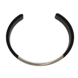 エルメス トリンカフ バングル ステンレス ブラック シルバー金具 黒バングル 0872【中古】HERMES