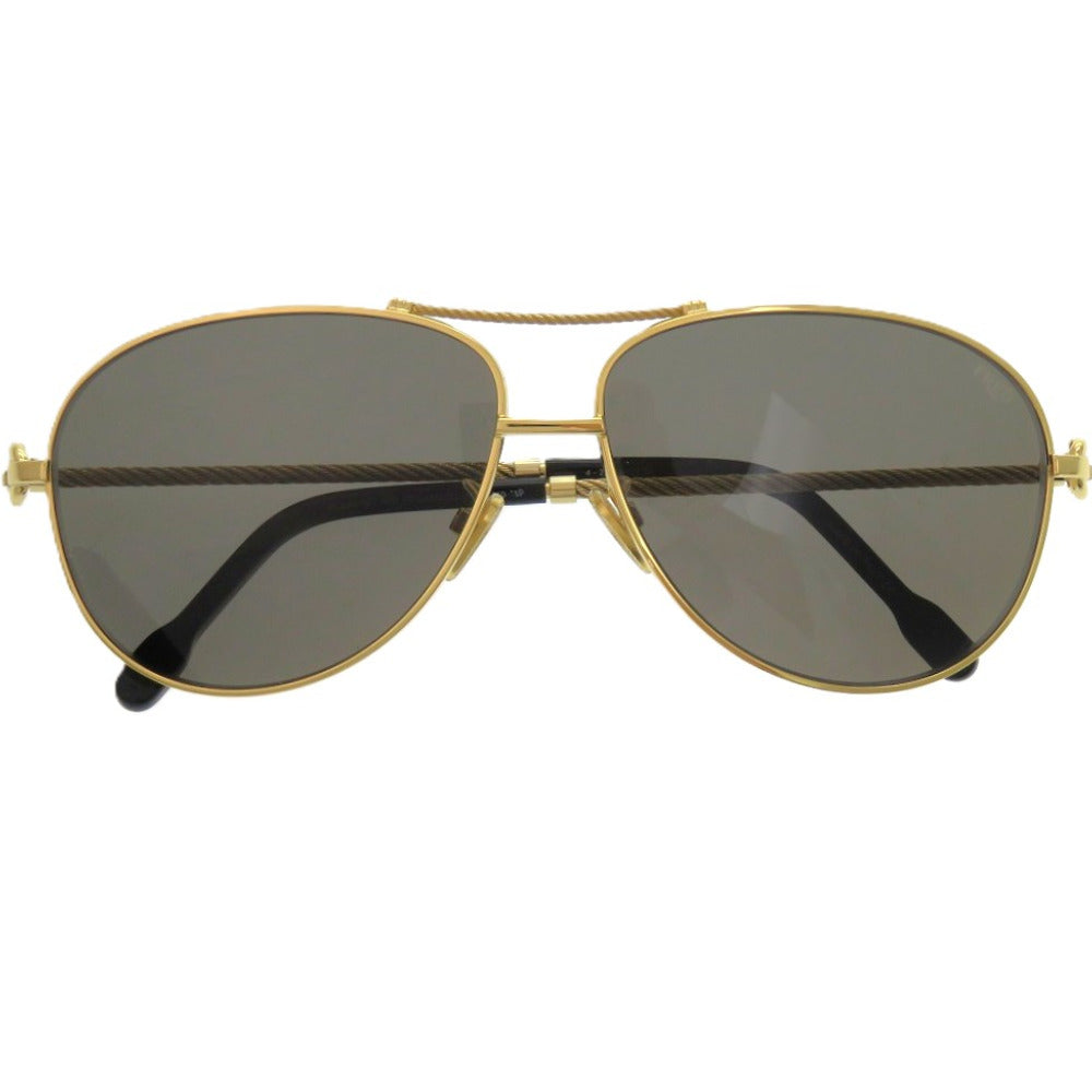 新品同様 フレッド シャイニーロジウム FG40001U メタル ブラック ゴールド金具 0884 黒 サングラス【中古】FRED