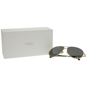 新品同様 フレッド シャイニーロジウム FG40001U メタル ブラック ゴールド金具 0884 黒 サングラス【中古】FRED