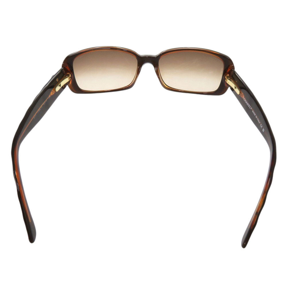 シャネル ココマーク プラスチック ブラウン ブラック サングラス 0887【中古】CHANEL