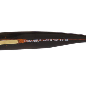 シャネル ココマーク プラスチック ブラウン ブラック サングラス 0887【中古】CHANEL