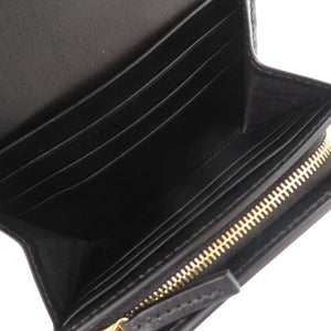 未使用 グッチ 723799 カーフレザー ブラック 二つ折り財布 黒 0896【中古】GUCCI