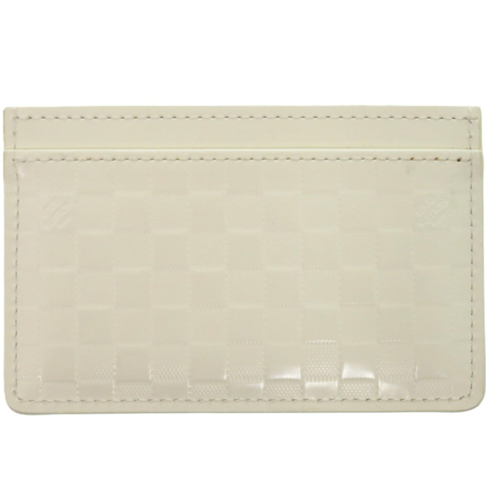 新品同様 ルイ ヴィトン ダミエ ファセット ポルト カルト サーンプル レザー クレーム LV 0900 白 カードケース【中古】LOUIS VUITTON