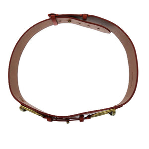 美品 ラルフローレン ダブルDリング レザー オレンジ 0911 ベルト【中古】RALPH LAUREN