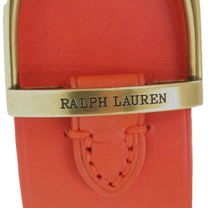 美品 ラルフローレン ダブルDリング レザー オレンジ 0911 ベルト【中古】RALPH LAUREN