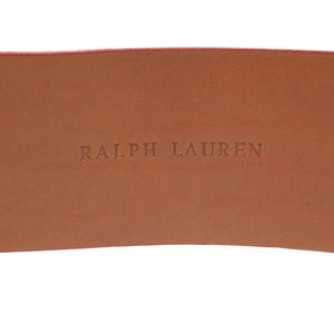 美品 ラルフローレン ダブルDリング レザー オレンジ 0911 ベルト【中古】RALPH LAUREN