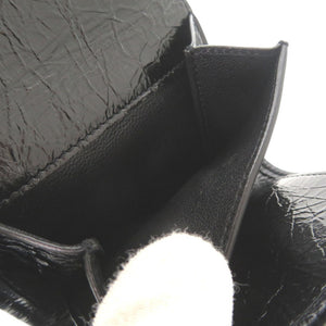 新品同様 サンローランパリ Niki ウォレット 三つ折り財布 レザー ブラック 0914【中古】SAINT LAURENT PARIS
