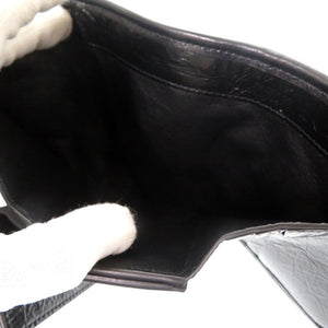 新品同様 サンローランパリ Niki ウォレット 三つ折り財布 レザー ブラック 0914【中古】SAINT LAURENT PARIS