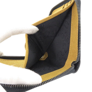 美品 ステラマッカートニー レザー スウェード ブラック 二つ折り財布 黒 0920【中古】Stella McCartney