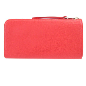 新品同様 ロンシャン レザー 赤オレンジ L字ファスナー長財布 財布 0922【中古】LONGCHAMP