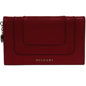 新品同様 ブルガリ セルペンティ SERPENTI FOREVER CONTINENTAL SMARTPHONE レザー ルビーレッド 赤 二つ折り財布 0923【中古】BVLGARI