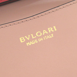 美品 ブルガリ セルペンティ レザー レッド 二つ折り財布 二つ折り長財布 赤 0923 【中古】 BVLGARI
