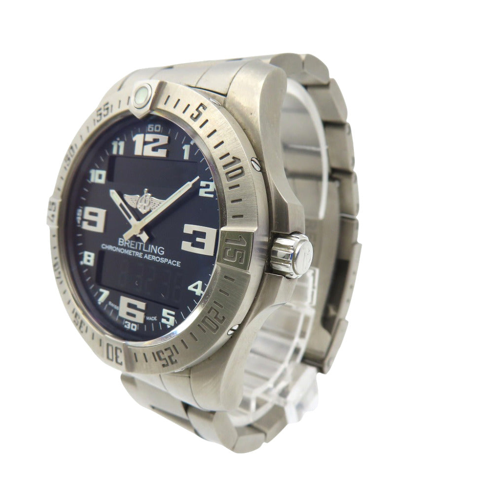 美品 ブライトリング エアロスペース エヴォ E79363 クオーツ 腕時計 チタン 0955【中古】BREITLING メンズ
