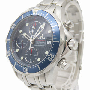 オメガ オメガ シーマスター クロノグラフ 2225.80 自動巻き 腕時計 SS ネイビー 0959【中古】OMEGA メンズ