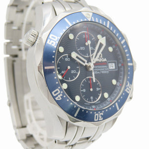 オメガ オメガ シーマスター クロノグラフ 2225.80 自動巻き 腕時計 SS ネイビー 0959【中古】OMEGA メンズ