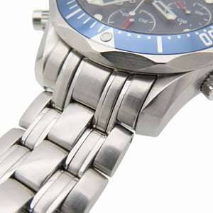 オメガ オメガ シーマスター クロノグラフ 2225.80 自動巻き 腕時計 SS ネイビー 0959【中古】OMEGA メンズ