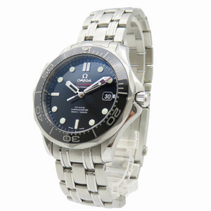 美品 オメガ シーマスター ダイバー 300M 212.30.41.20.01.003 自動巻き 腕時計 SS ブラック 黒文字盤 0961【中古】OMEGA メンズ