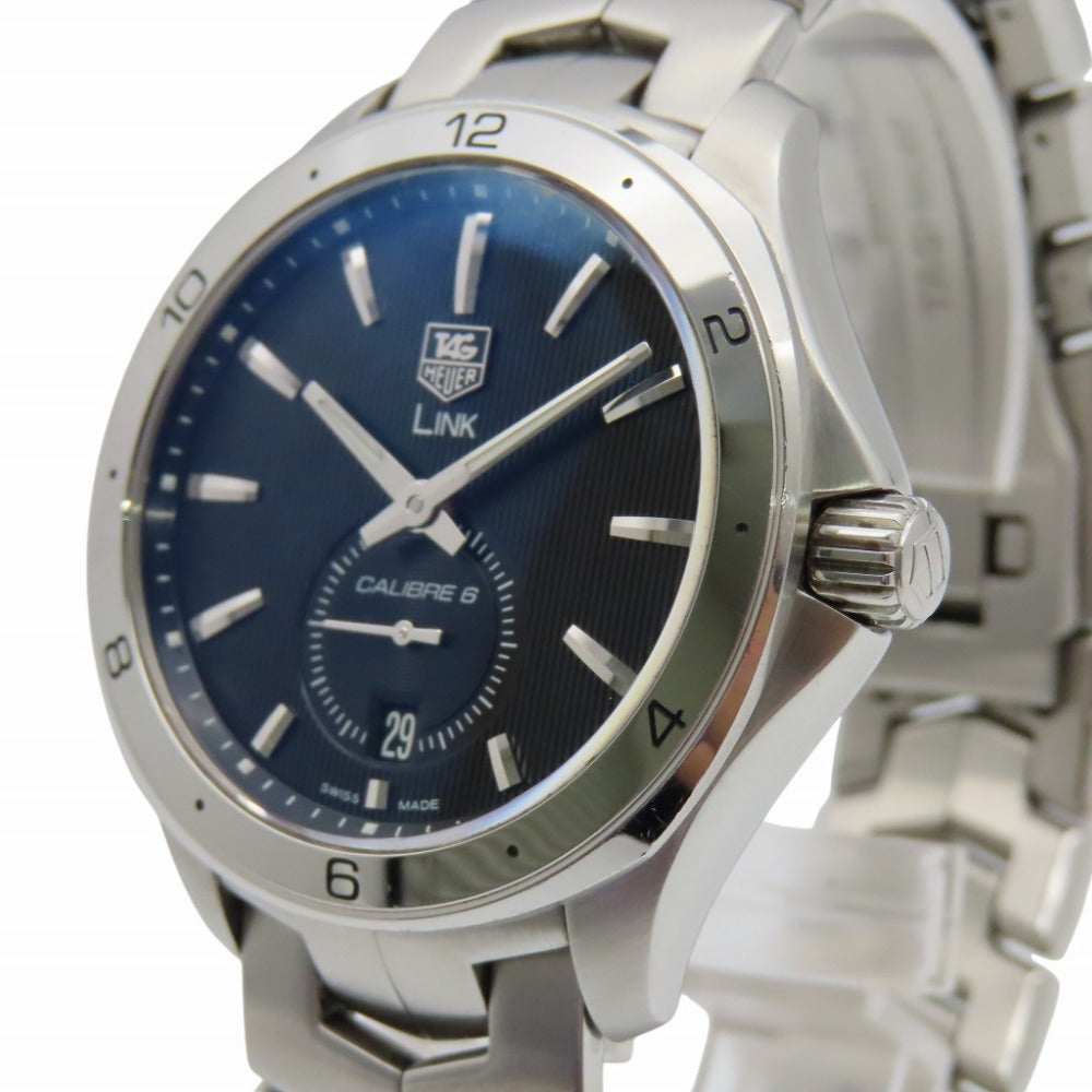 タグホイヤー リンク キャリバー6 WAT2110.BA0950 自動巻き 腕時計 SS ブラック 黒文字盤 0962【中古】TAG HEUER メンズ