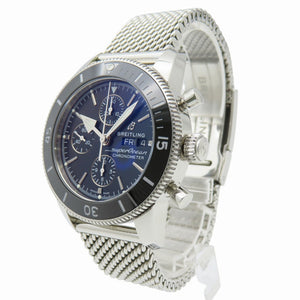 新品同様 ブライトリング スーパーオーシャン ヘリテージII A13313 自動巻き 腕時計 SS ブラック 黒文字盤 0963【中古】BREITLING メンズ