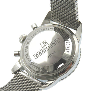 新品同様 ブライトリング スーパーオーシャン ヘリテージII A13313 自動巻き 腕時計 SS ブラック 黒文字盤 0963【中古】BREITLING メンズ