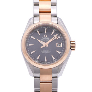 新品同様 オメガ シーマスター アクアテラ K18PG/SS コーアクシャル 231.20.30.20.06.001 自動巻き 腕時計 ピンクゴールド/ステンレススチール グレー 0968【中古】OMEGA レディース