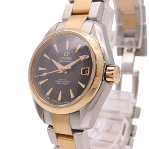 新品同様 オメガ シーマスター アクアテラ K18PG/SS コーアクシャル 231.20.30.20.06.001 自動巻き 腕時計 ピンクゴールド/ステンレススチール グレー 0968【中古】OMEGA レディース