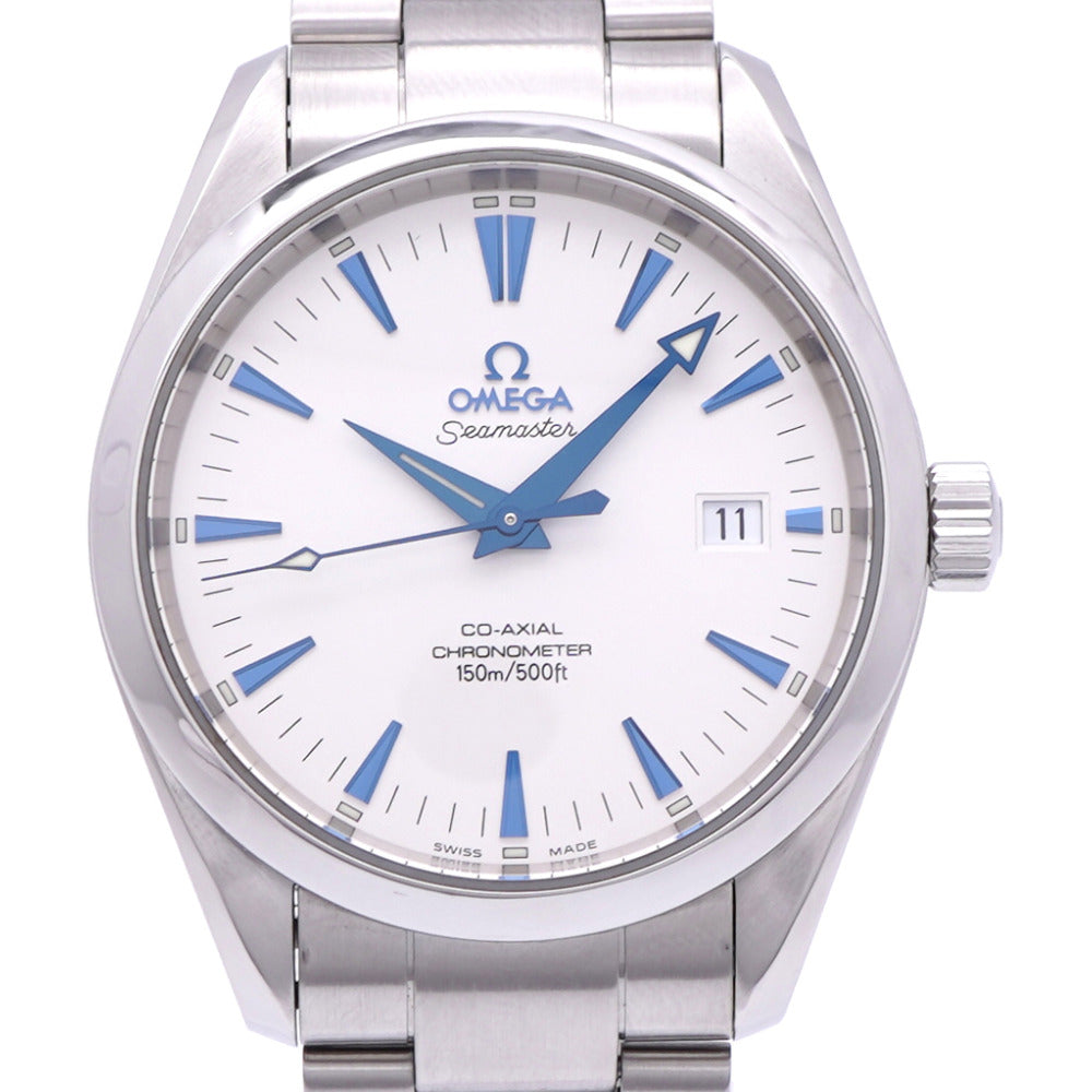 新品同様 オメガ シーマスター アクアテラ コーアクシャル 2503.33 自動巻き 腕時計 SS シルバー / ブルー 0969【中古】OMEGA メンズ