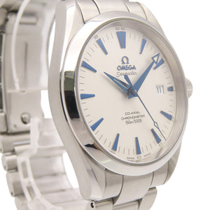 新品同様 オメガ シーマスター アクアテラ コーアクシャル 2503.33 自動巻き 腕時計 SS シルバー / ブルー 0969【中古】OMEGA メンズ