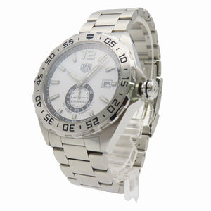 美品 タグホイヤー フォーミュラ1 キャリバー6 WAZ2013.BA0842 自動巻き 腕時計 SS ホワイト 白文字盤 0970【中古】TAG HEUER メンズ