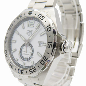 美品 タグホイヤー フォーミュラ1 キャリバー6 WAZ2013.BA0842 自動巻き 腕時計 SS ホワイト 白文字盤 0970【中古】TAG HEUER メンズ