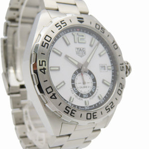 美品 タグホイヤー フォーミュラ1 キャリバー6 WAZ2013.BA0842 自動巻き 腕時計 SS ホワイト 白文字盤 0970【中古】TAG HEUER メンズ