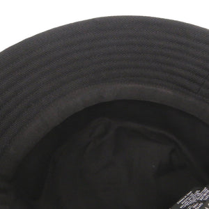 美品 シャネル コットン ブラック バケットハット 帽子 黒 0975【中古】CHANEL