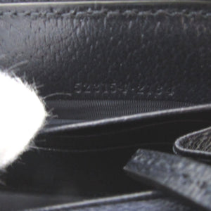 美品 グッチ オフィディア 523154 GGスプリーム レザー ベージュ ネイビー 紺 ラウンドファスナー長財布 財布 1001【中古】GUCCI