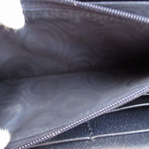 美品 グッチ オフィディア 523154 GGスプリーム レザー ベージュ ネイビー 紺 ラウンドファスナー長財布 財布 1001【中古】GUCCI