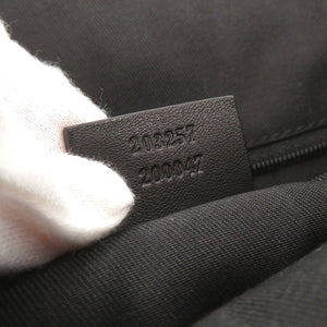 美品 グッチ アビー GGキャンバス レザー 203257 ブラック ショルダーバッグ 黒 1016【中古】GUCCI