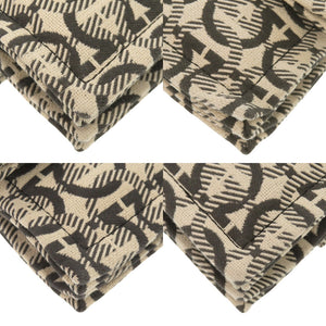 美品 サルヴァトーレフェラガモ VIVA Bow キャンバス レザー アイボリー系 ショルダーバッグ 1032【中古】Salvatore Ferragamo