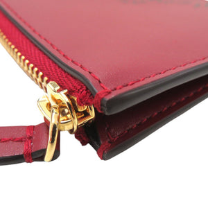 新品同様 カルティエ コインケース カードホルダー 小銭入れ レザー ボルドー 1041【中古】CARTIER