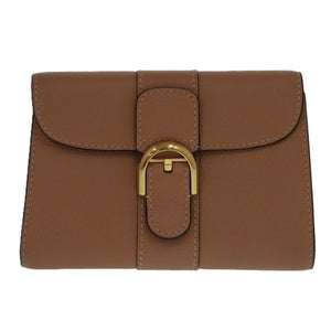 美品 デルボー ブリヨン AB0493 カーフ テンダーベージュ 1045 三つ折り財布【中古】DELVAUX