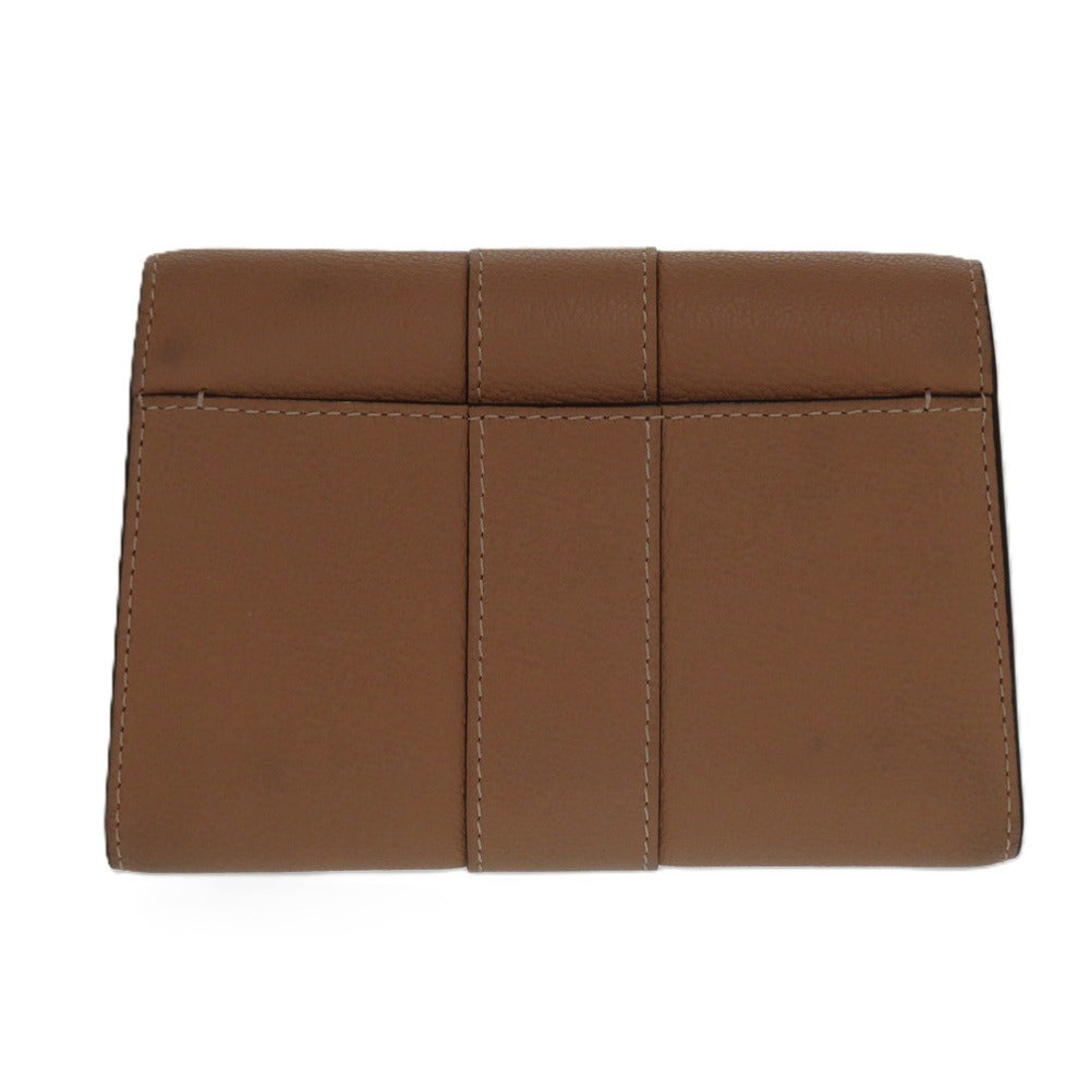 美品 デルボー ブリヨン AB0493 カーフ テンダーベージュ 1045 三つ折り財布【中古】DELVAUX