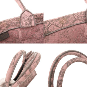 クリスチャンディオール ブックトート ラージ キャンバス ピンク トートバッグ 1058【中古】Christian Dior