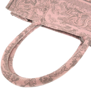 クリスチャンディオール ブックトート ラージ キャンバス ピンク トートバッグ 1058【中古】Christian Dior