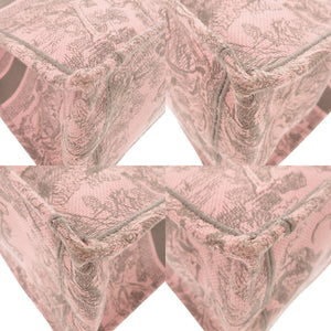 クリスチャンディオール ブックトート ラージ キャンバス ピンク トートバッグ 1058【中古】Christian Dior